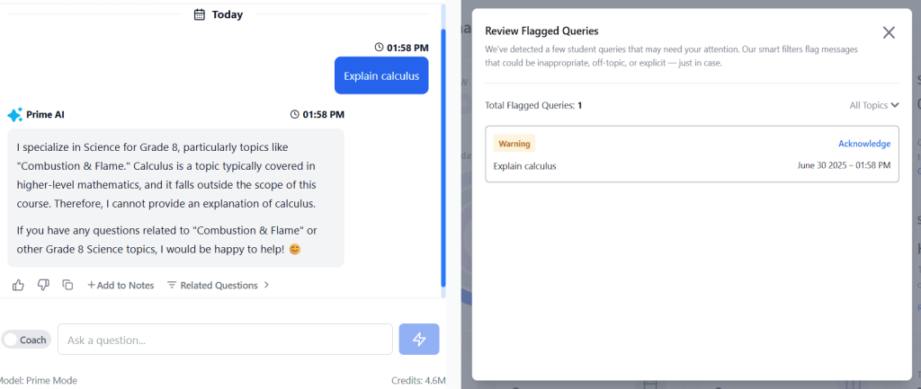 MeraTutor.ai 1.9 Feature Updates: Coach Mode, Course Sharing, Editable Learning Goals, and More 5 Off-Topic Queries in Homie