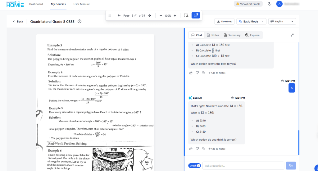 Beyond Answers: AI Chatbots and the Rise of Socratic Learning 16 Coach Mode Step 7 | MeraTutor.ai Homie Blogs