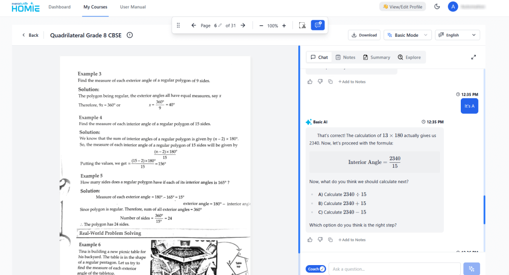 Beyond Answers: AI Chatbots and the Rise of Socratic Learning 17 Coach Mode Step 8 | MeraTutor.ai Homie Blogs