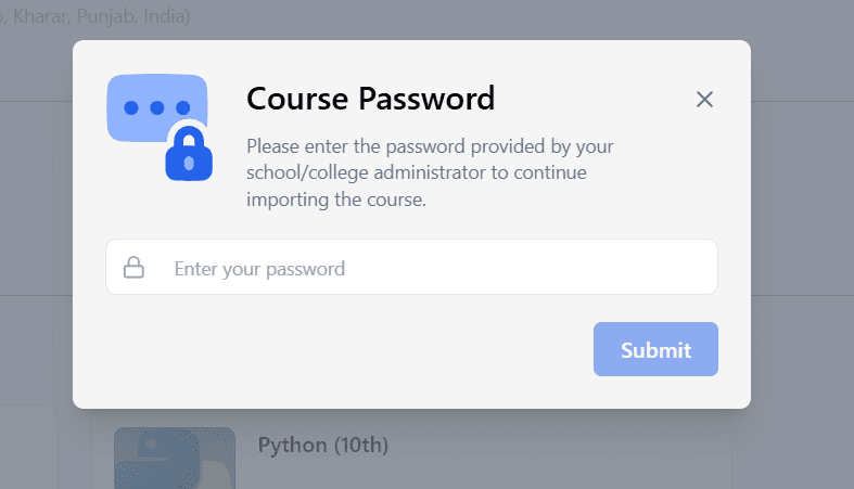 Course Password