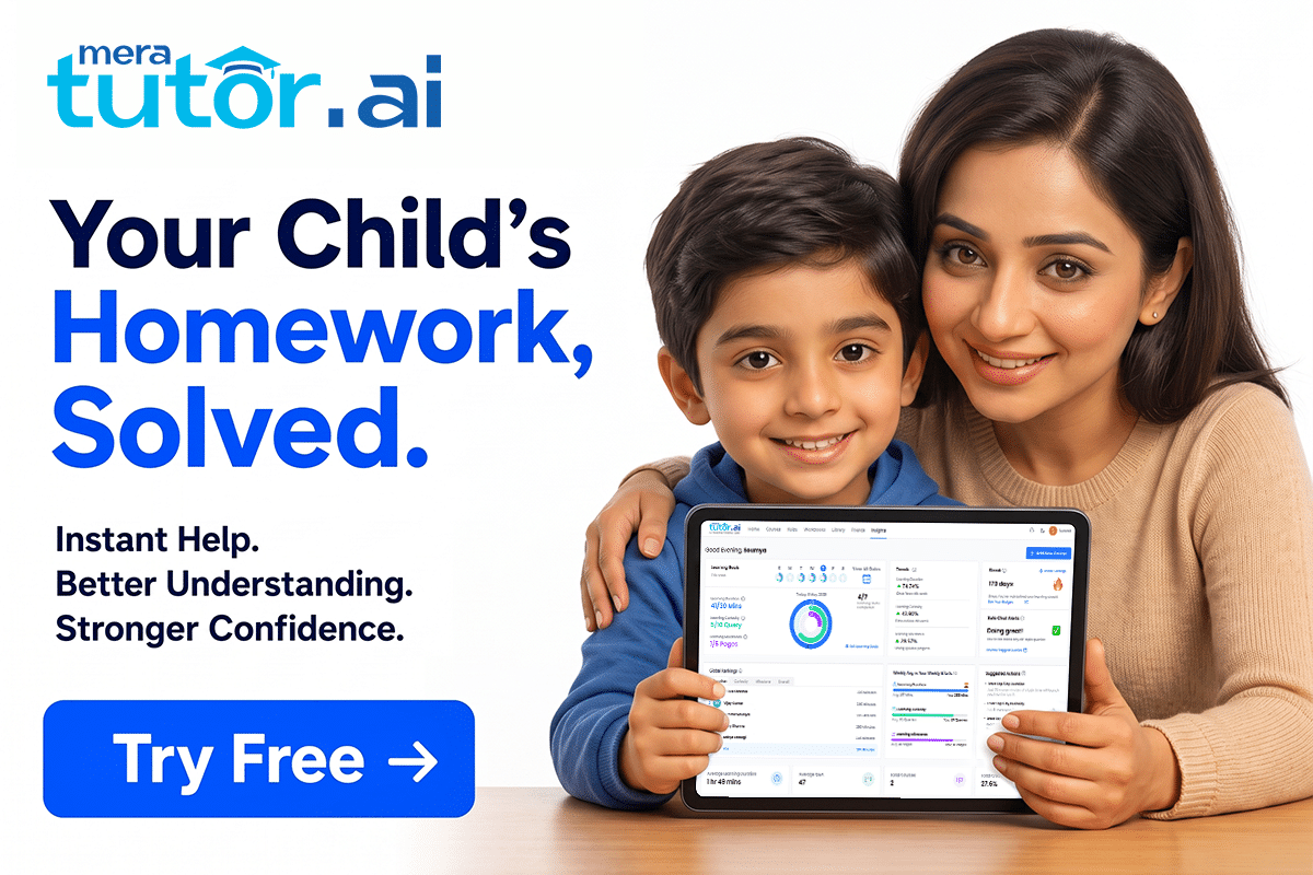 Best Step-by-Step Math Problem Solver Apps (2026) 4 Parent and child reviewing math homework help from MeraTutor.AI