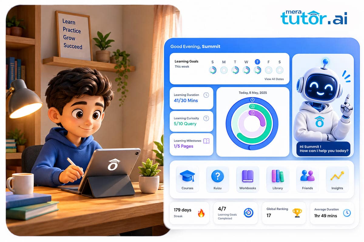 Affordable alternative to Byju's — parent and child using MeraTutor.AI on a tablet at home