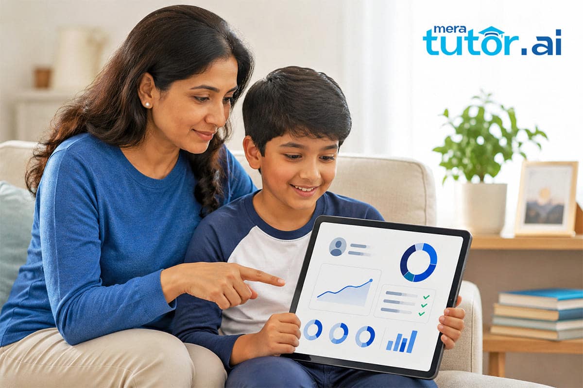 Best AI Study Apps for Students in 2026: The Ones That Actually Work With Your Notes 4 Parent and student reviewing AI study progress together on MeraTutor.AI
