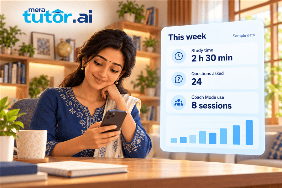 Personalized Learning Platforms for Students: How AI Personalizes Class 6–10 Maths 4 Parent viewing a child’s learning activity summary on a personalized learning platform for students